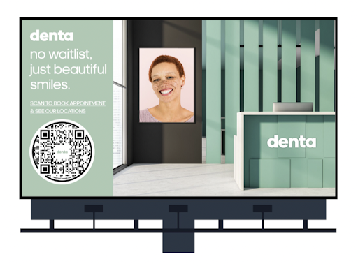 Interactive billboard example with a QR code